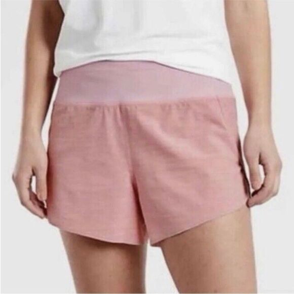 ATHLETA |  Run With It Textured 3.5” Inseam Hydrangea Pink Shorts Women’s Size M - Picture 1 of 13